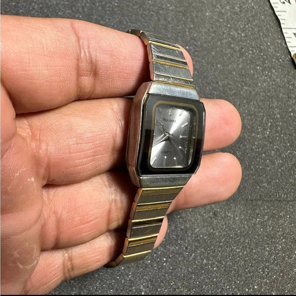 Rumours Ladies Squared Tank Style Silver/Gold Tone Quartz Watch Working - Picture 3 of 9